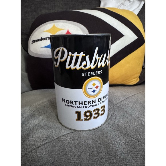 The Unbranded Brand Other - Pittsburgh Steelers Tin Can Piggy Bank 6.5 inches
